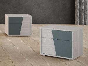 Деревянная прямоугольная тумбочка с ящиками