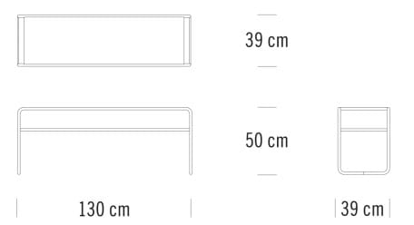 Низкий прямоугольный журнальный столик с журнальной стойкой THONET B 10 ARCH-00140878 - Вид №3