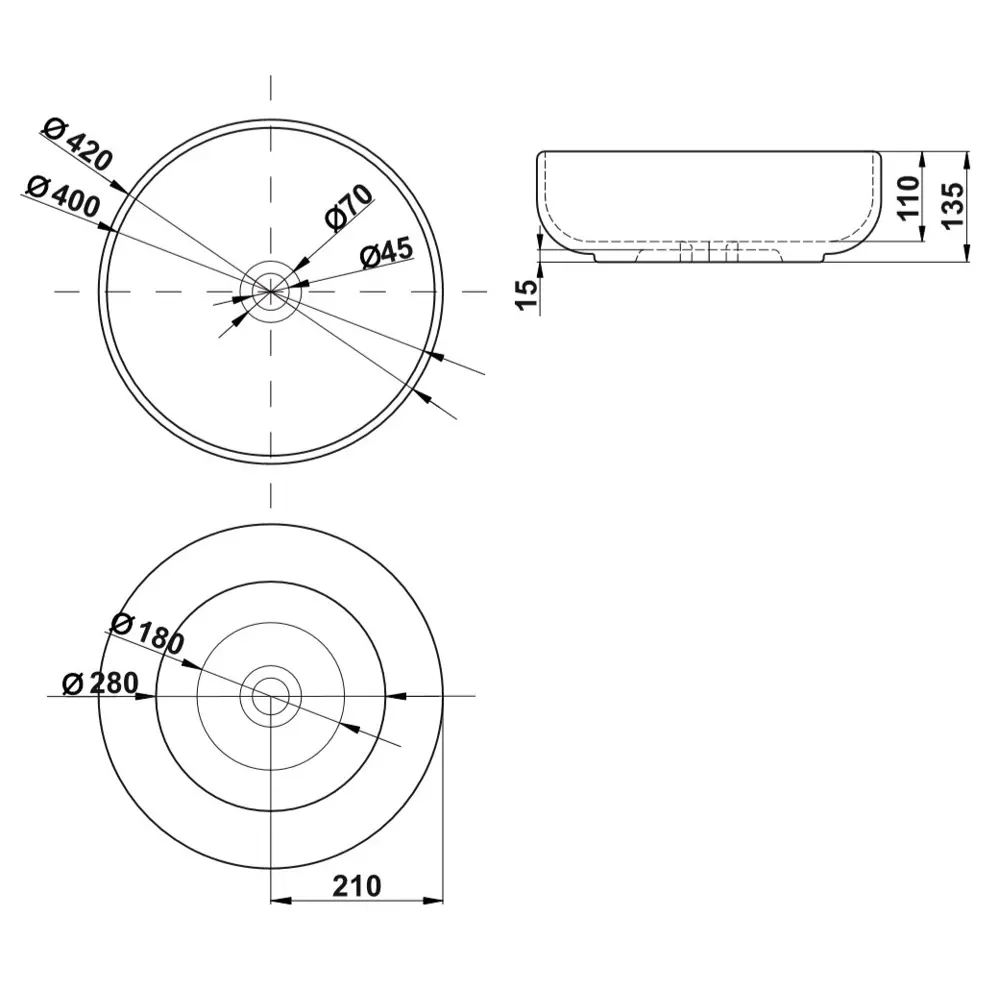 Раковина Melana MLN-78115 накладная 41.5 см 82199781 STLM-2141224 Santreyd нет - Вид №4