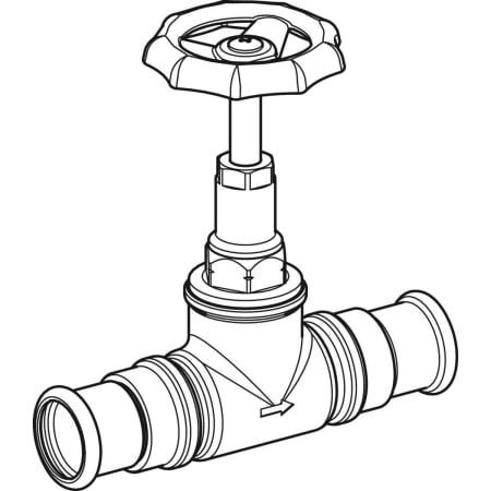 94864 Запорный вентиль Geberit Mapress прямой Geberit  - Вид №1