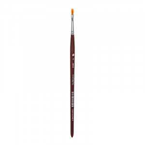 3003200 Кисть синтетика плоская короткая ручка №0 ХМ