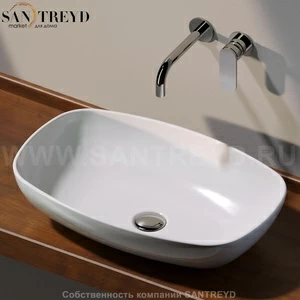 ND60A9016 Накладная раковина на столешницу  прямоугольная Ceramica Flaminia Nuda