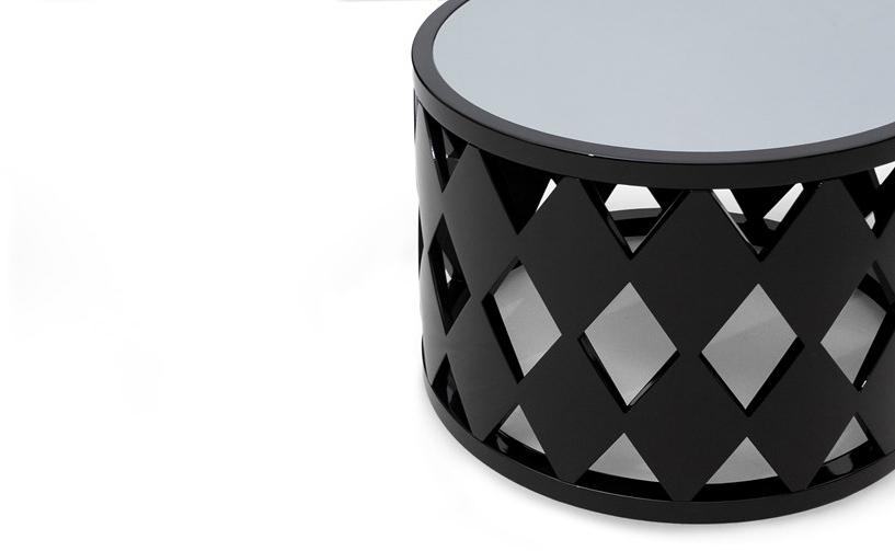 Mytto Круглый журнальный столик из лакированного дерева Larforma sun-id-1492581 - Вид №3