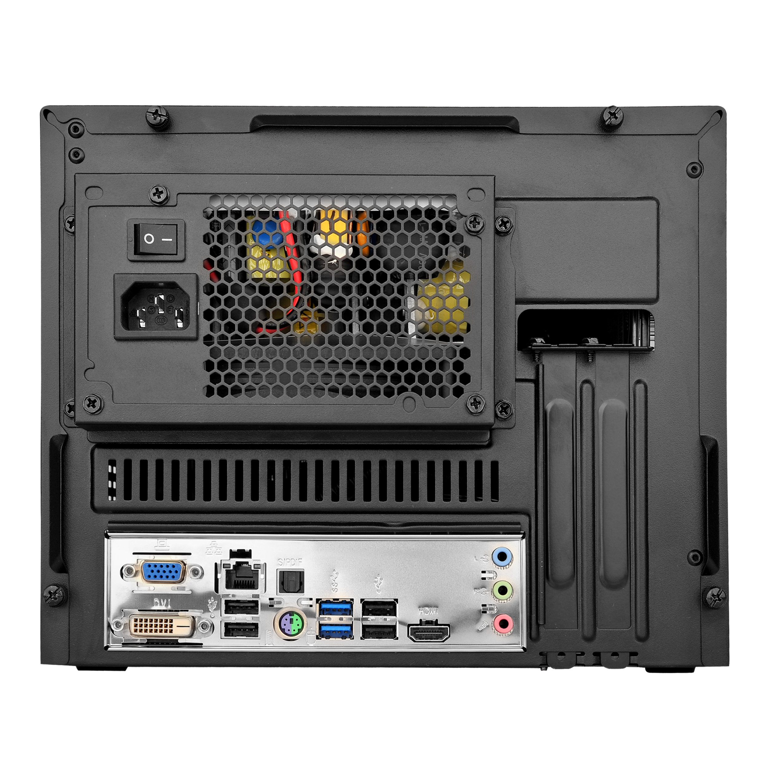 RC-110A-KKN1 case elite 110a, usb 3.0 x 2, 1xfan, black, w/o standart atx psu, mitx Cooler Master Cooler Master Elite Santreyd  - Вид №2