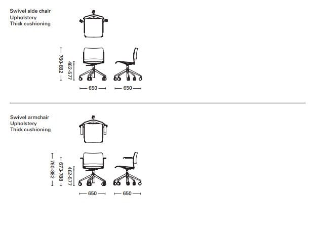 Поворотный операционный офисный стул с подлокотниками Howe 40/4 ARCH-00082346 - Вид №7