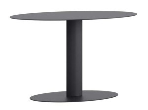 Окрашенный металлический овальный журнальный столик