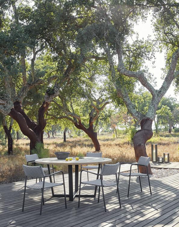 MNST708 Обеденный стол pca white f8 ⌀130см Manutti Fuse - Вид №5