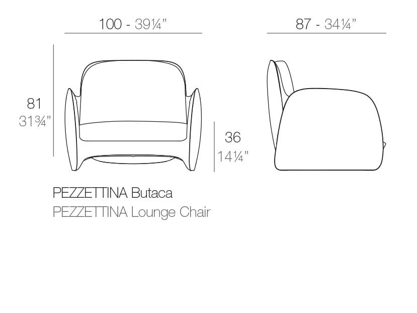 Полиэтиленовое садовое кресло с подлокотниками Vondom Pizzetta ARCH-00106191 - Вид №5