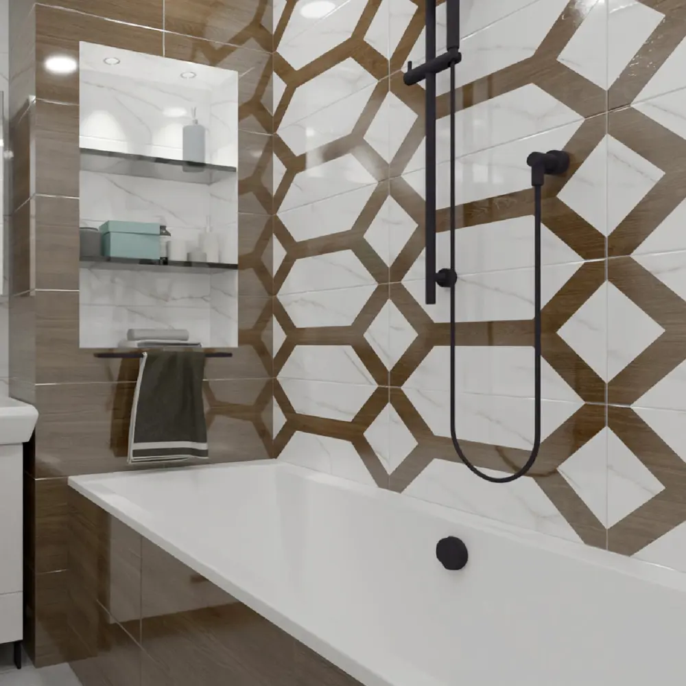 Нефрит-Керамика Луксор — настенная плитка серого цвета 30×60 см 89232599 STLM-0943658