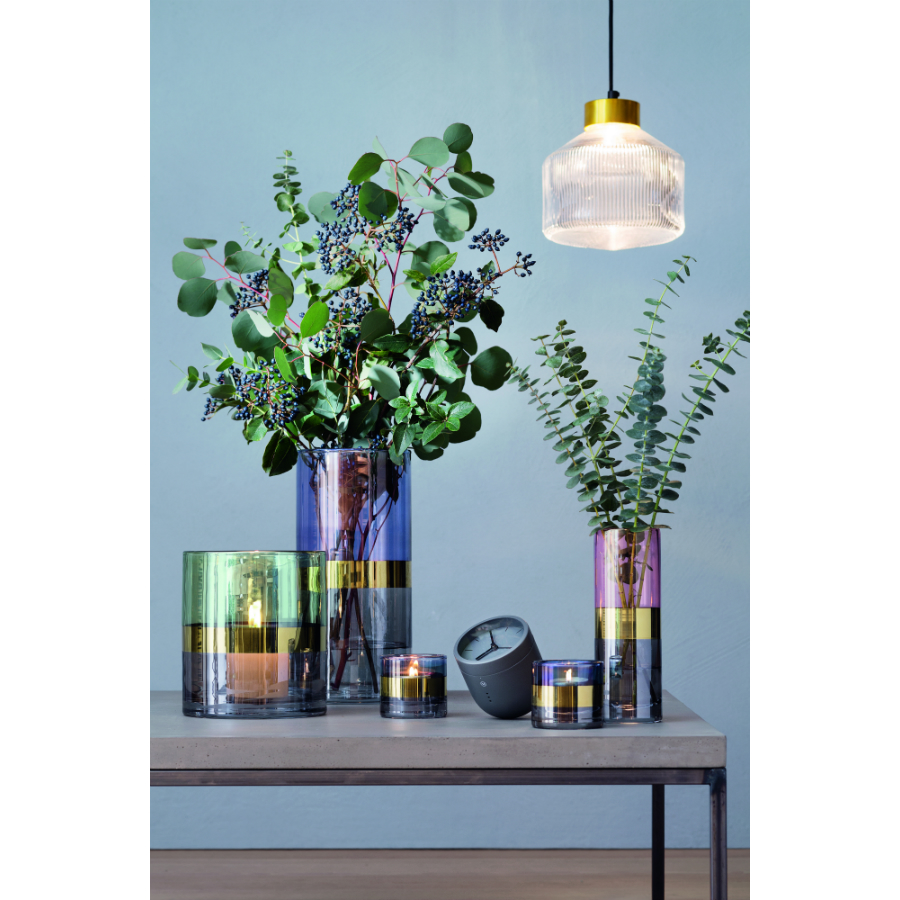 Ваза стеклянная розовая 20 см Bangle LSA INTERNATIONAL - 300594 Розовый  - Вид №1