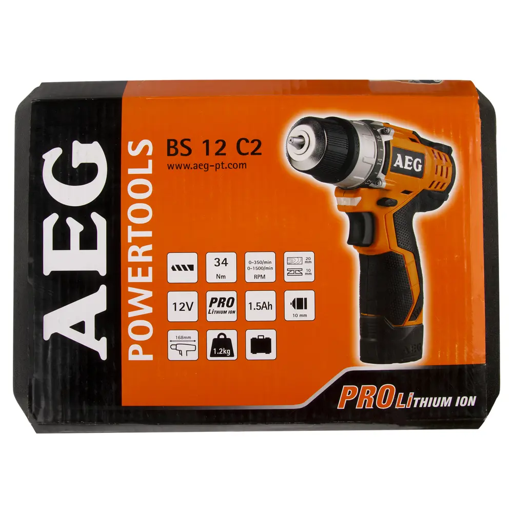 Шуруповерт аккумуляторный AEG BS 12C2, 12 В Li-ion 1.5 Ач 12703301 STLM-2100049  - Вид №4