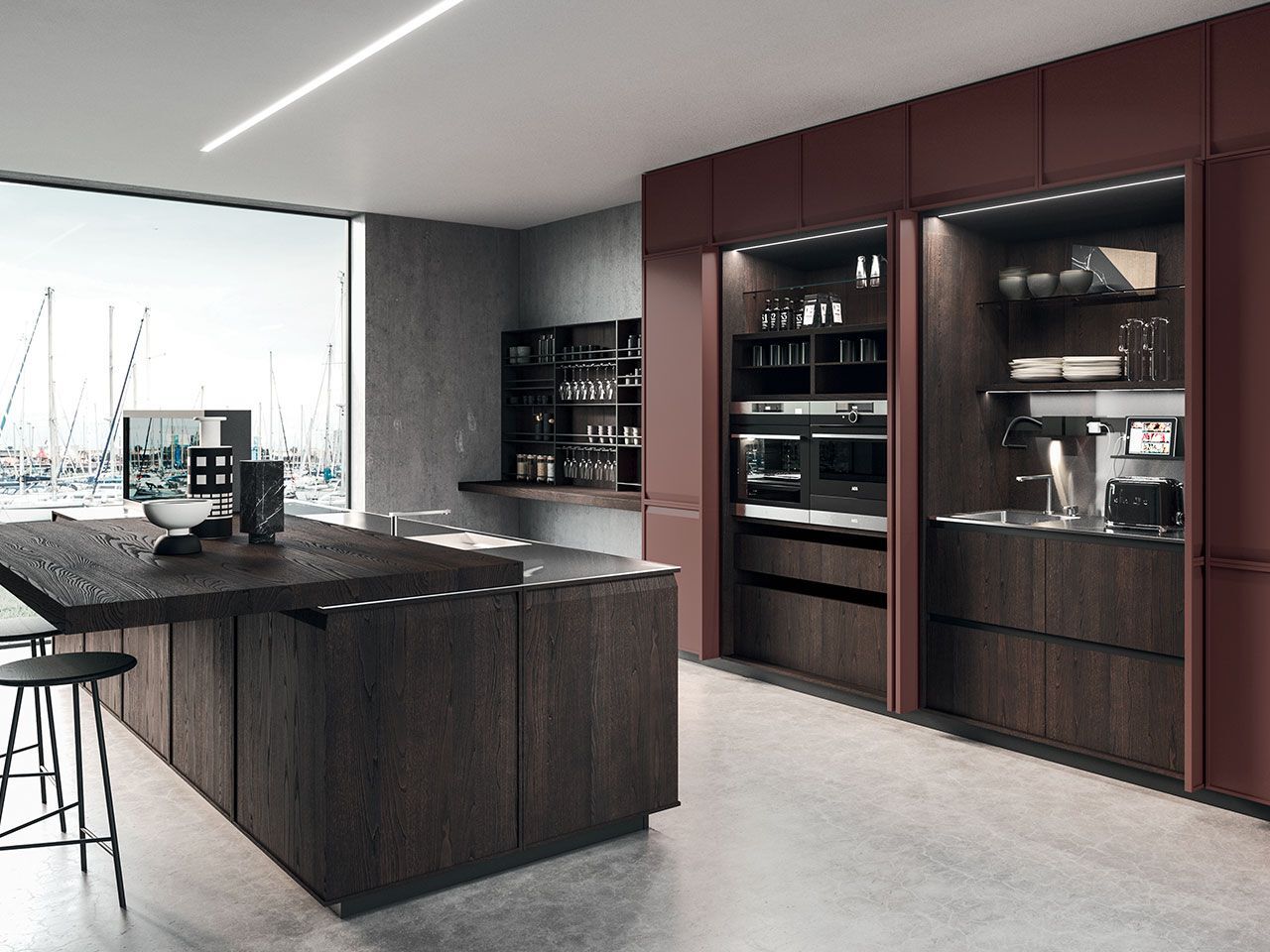 Встроенная кухня с островом Arrital Ak_07 ARCH-00004919 - Вид №1