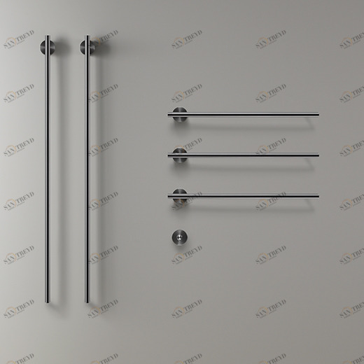 Электрический полотенцесушитель Л. 580 мм и L. 1,060 мм, кнопка питания включена  EQB75 CEADESIGN 