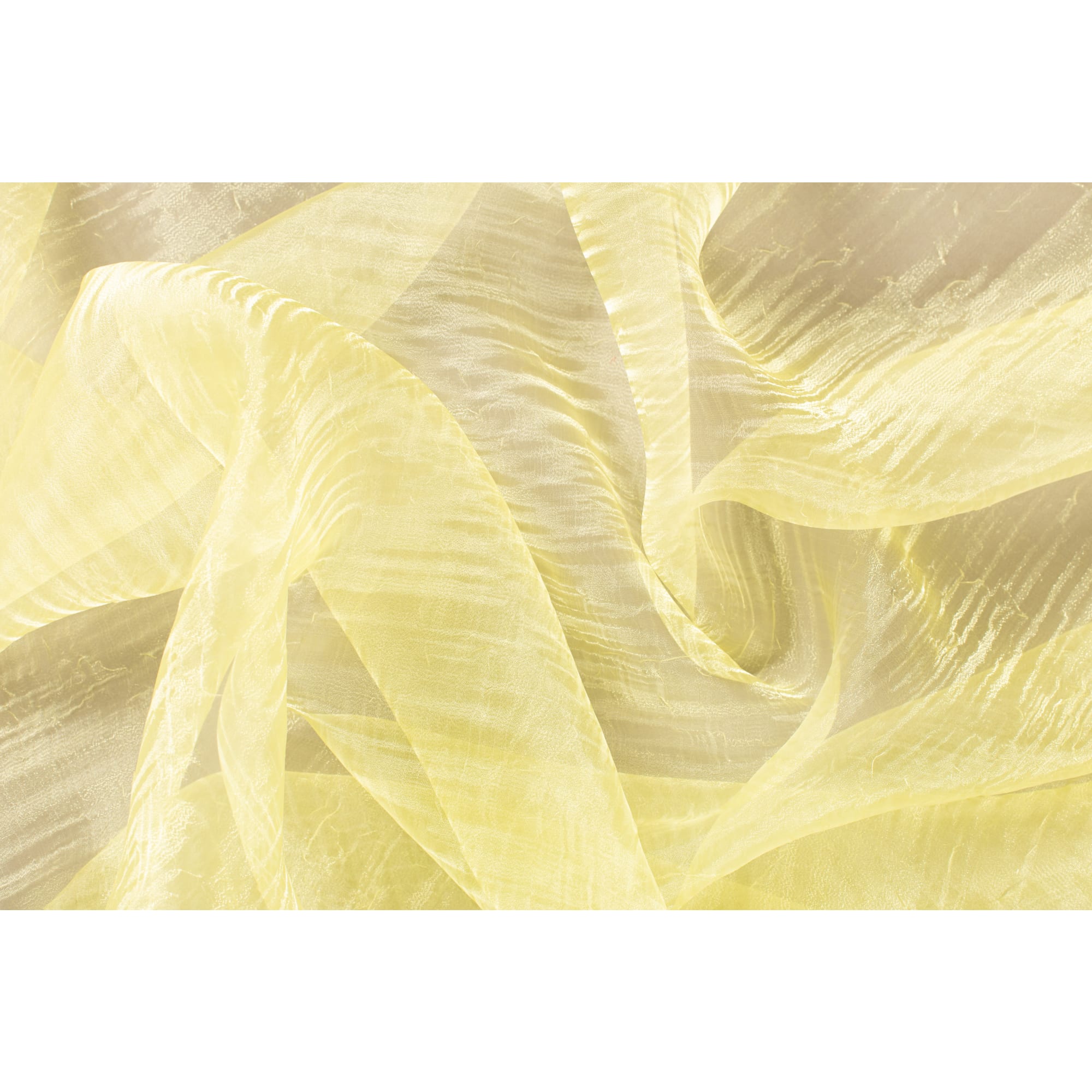 85611437 Тюль 1 м/п Однотонный органза жатая 270 см цвет желтый Santreyd  - Вид №2