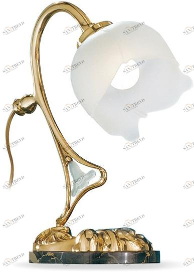 Possoni Illuminazione Настольная лампа из полированной латуни со стеклом Liberty sun-id-1378030