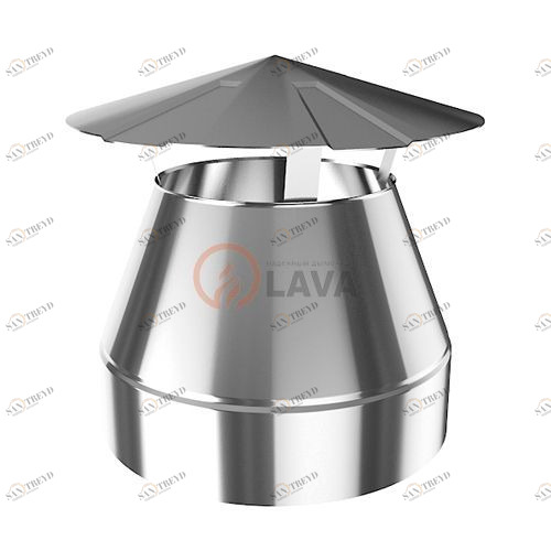 Оголовок-зонт LAVA 150/220, нерж. 304 (0,8) 3361