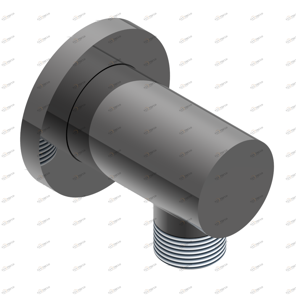 U4C-53E Вывод 1/2" встраиваемый в стену Thg-paris Diplomate с витыми кольцами Matt graphite PVD U4C-53E CAT.F
