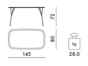 Прямоугольный стол из стали и дерева Kartell VISCOUNT OF WOOD ARCH-00037840 - Вид №5