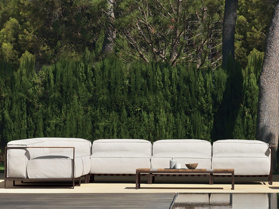 Тканевый угловой модульный садовый диван Talenti Casilda ARCH-00138038 - Вид №2