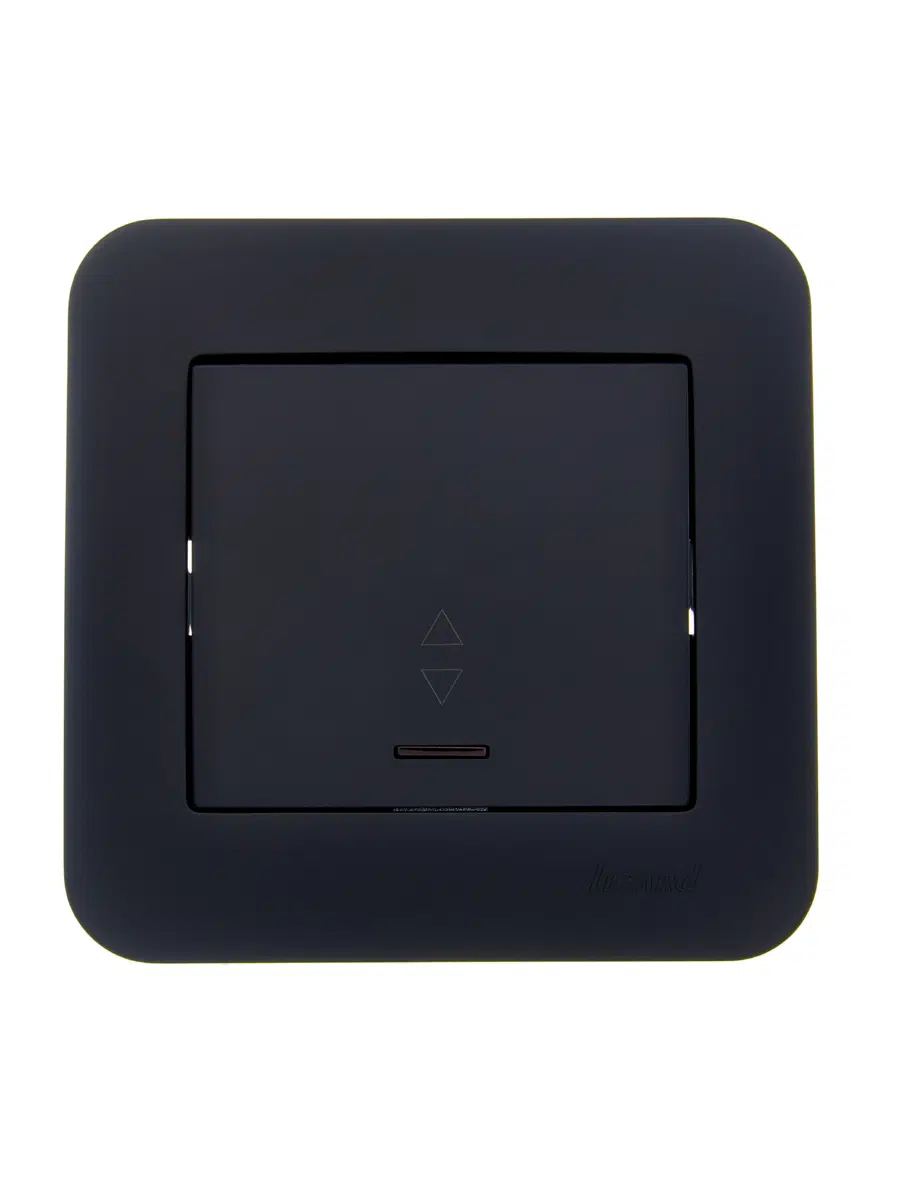 ASTI Выключатель проходной с подсветкой чёрный бархат LEZARD 7081-4242-114