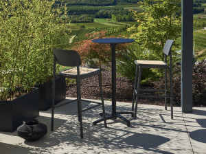 Высокий садовый стул со спинкой