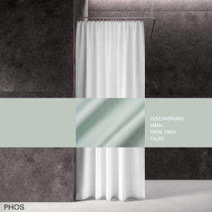 DV-EMMA200-120-EM50 Занавеска для душа emma sage, длина 200 см, ширина 120 см. PHOS