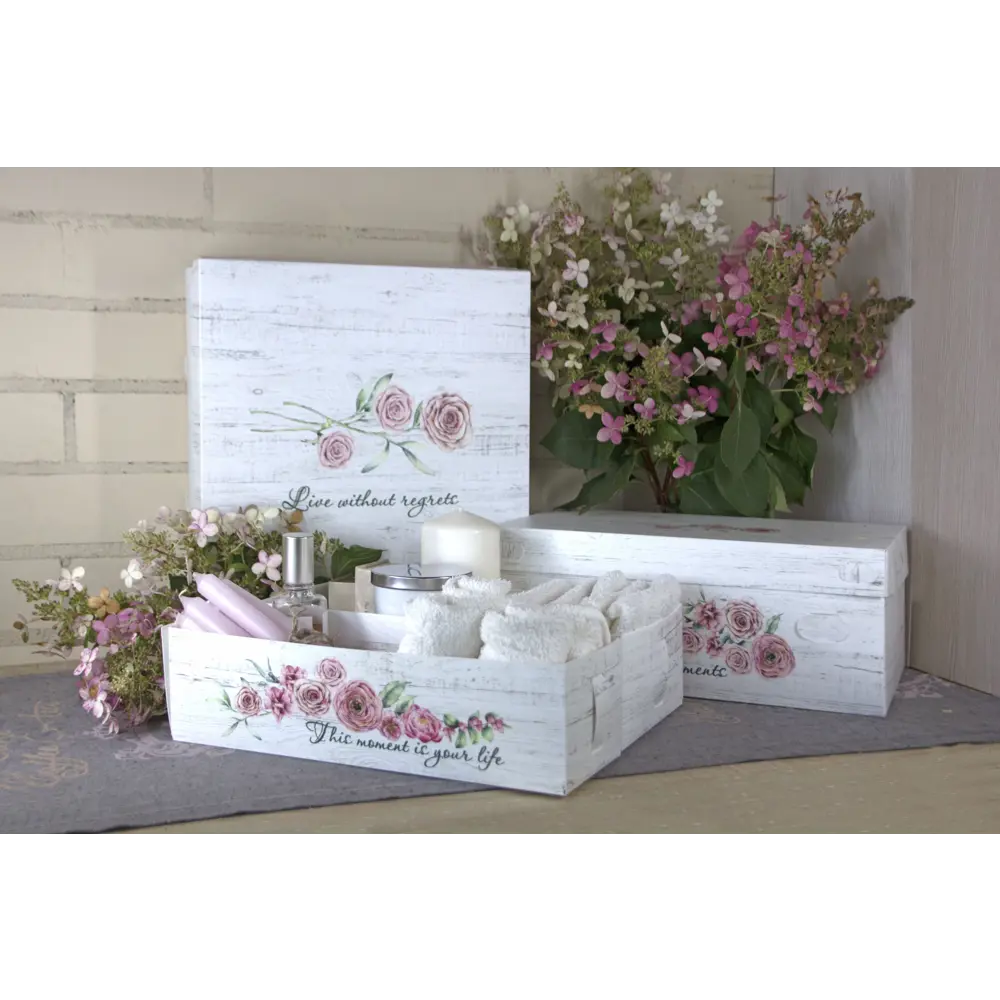 Коробка для хранения Розалия 04 30.5x30.5x10 см полипропилен разноцветный Santreyd STLM-2111219 - Вид №3