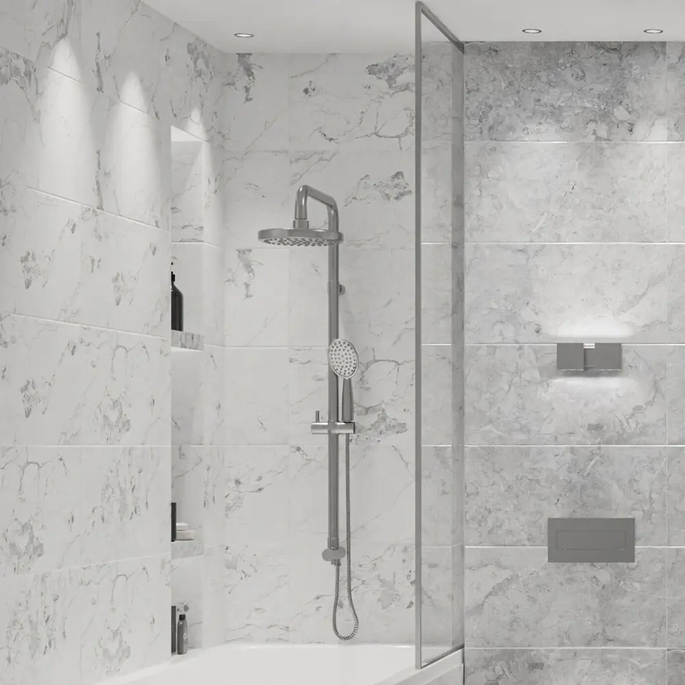 Настенная плитка Azori Misteria Light 31.5x63 см 1.79 м² матовая цвет белый STLM-2154357