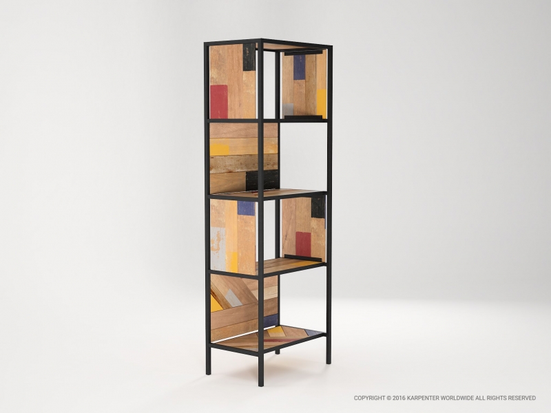 412_1225 Вертикальный стеллаж 4 отсека Karpenter Planke - Вид №3