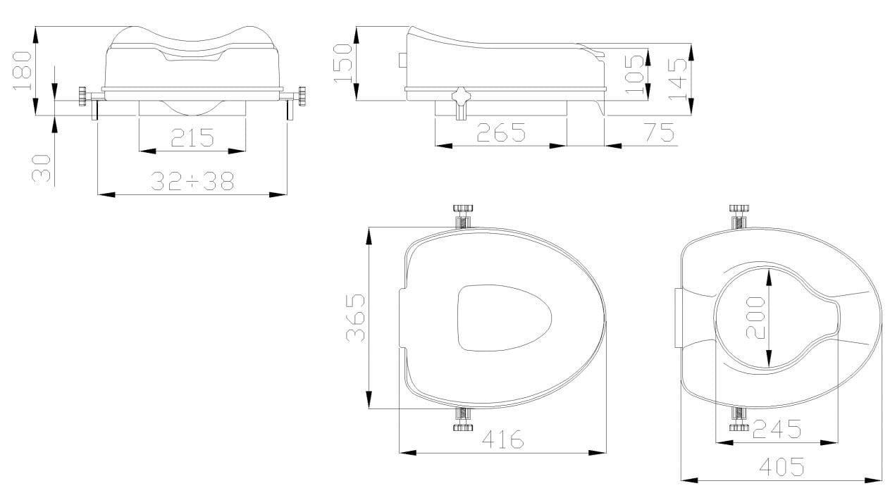Полипропиленовое сиденье для унитаза Ponte Giulio стандарт ARCH-00082530 - Вид №1