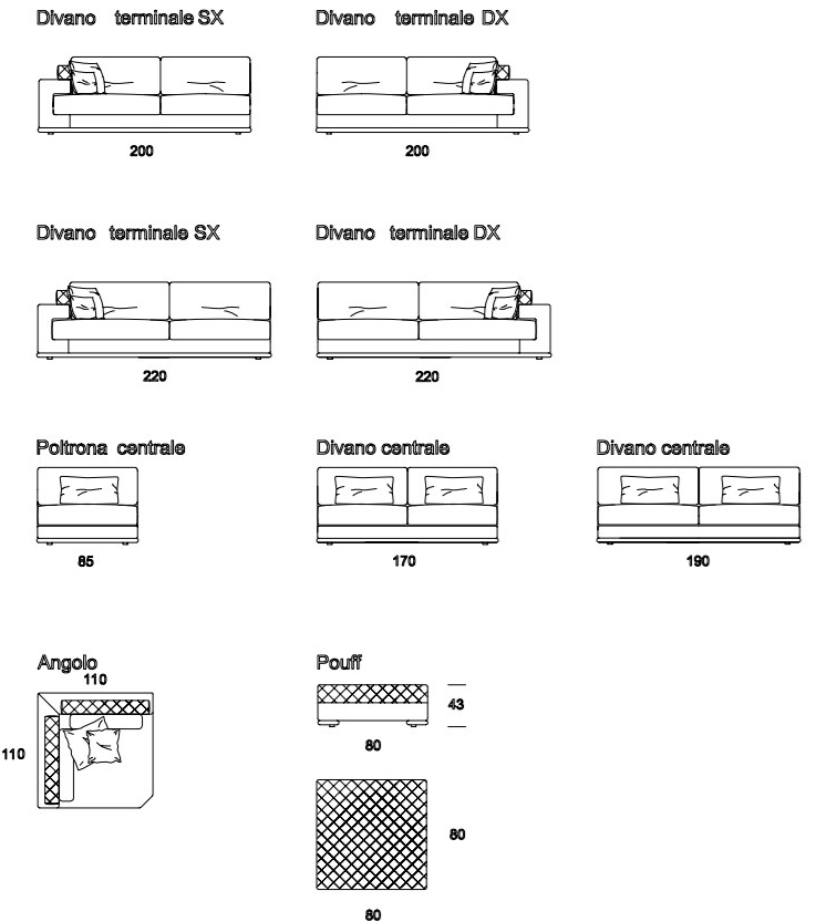 Former In Italia Модульный диван в бархате Visconti plus sun-id-1383460 - Вид №3