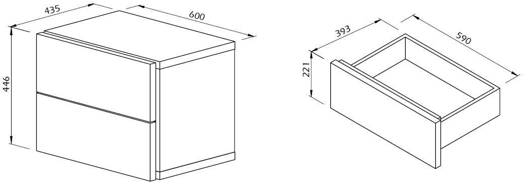TemaHome Прикроватная тумба с ящиками Aurora sun-id-1365450 - Вид №9