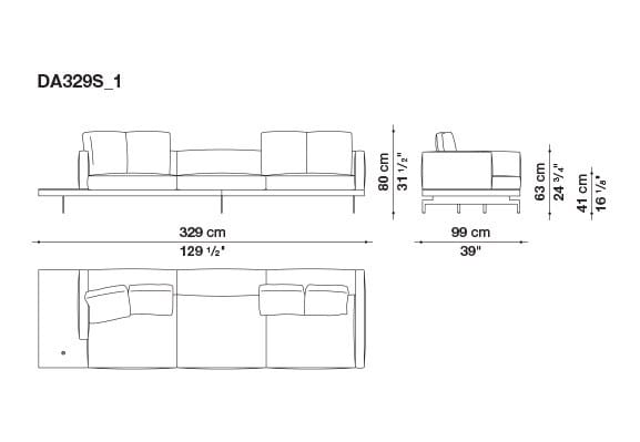 3-местный тканевый диван B&B Italia док ARCH-00033457 - Вид №178