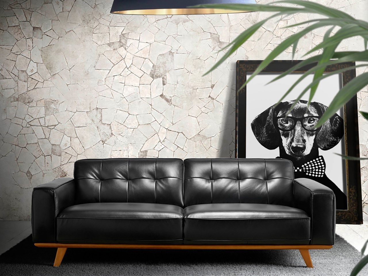 3-местный кожаный капитонный диван Angel Cerda диван тренд ARCH-00089351 - Вид №6