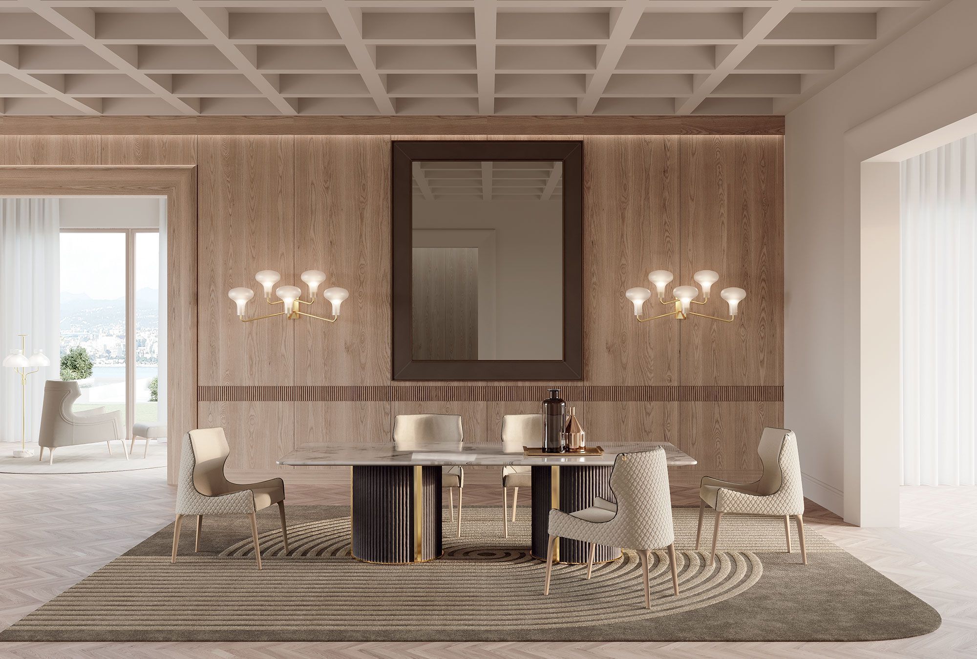 Мраморный обеденный стол Vittoria Frigerio CORSINI ARCH-00072373 - Вид №6