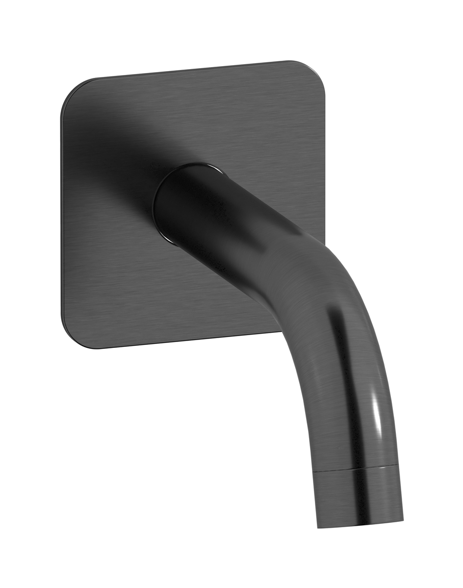 Настенный излив для ванны WE ARE IB mt327cs_22 Brushed Black Chrome MilanoTorino 