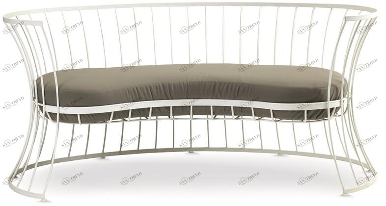 Ethimo 2-местный садовый диван из алюминия Clessidra Cldi3100
