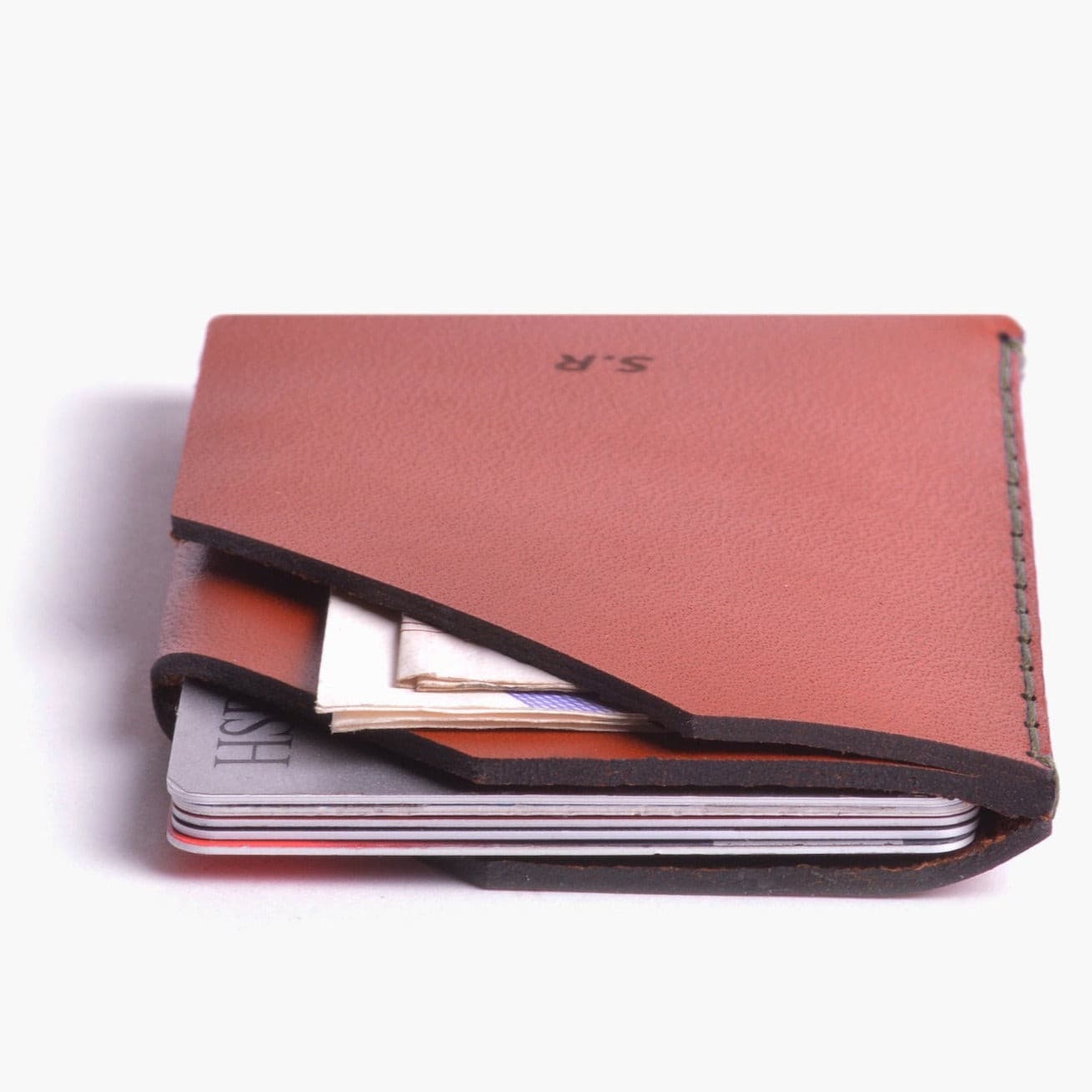 W101COGN Визитница - Коньяк Wingback  - Вид №1