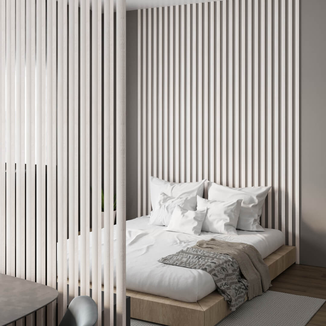 Интерьерная рейка МДФ Stella Бриона Light Ясень Айвори 16*40*2700 (уп.8шт.) STSR-811 - Вид №6