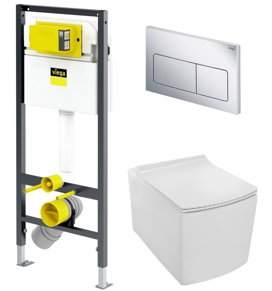 792824-Kubix Инсталляция viega с безободковым унитазом Jaquar Kubix-F Santreyd 