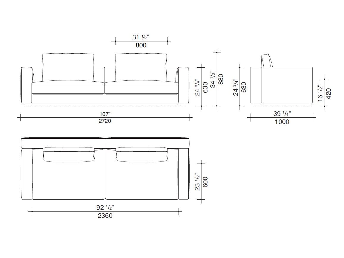 Угловой диван из ткани с полуостровом Lema Venise ARCH-00125173 - Вид №19