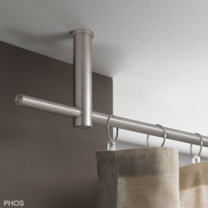 VS20-100-3200-D Комплект карнизов: 320 см с 2 держателями и 1 держателем карниза в качестве центральной опоры (среднее расстояние до потолка) PHOS