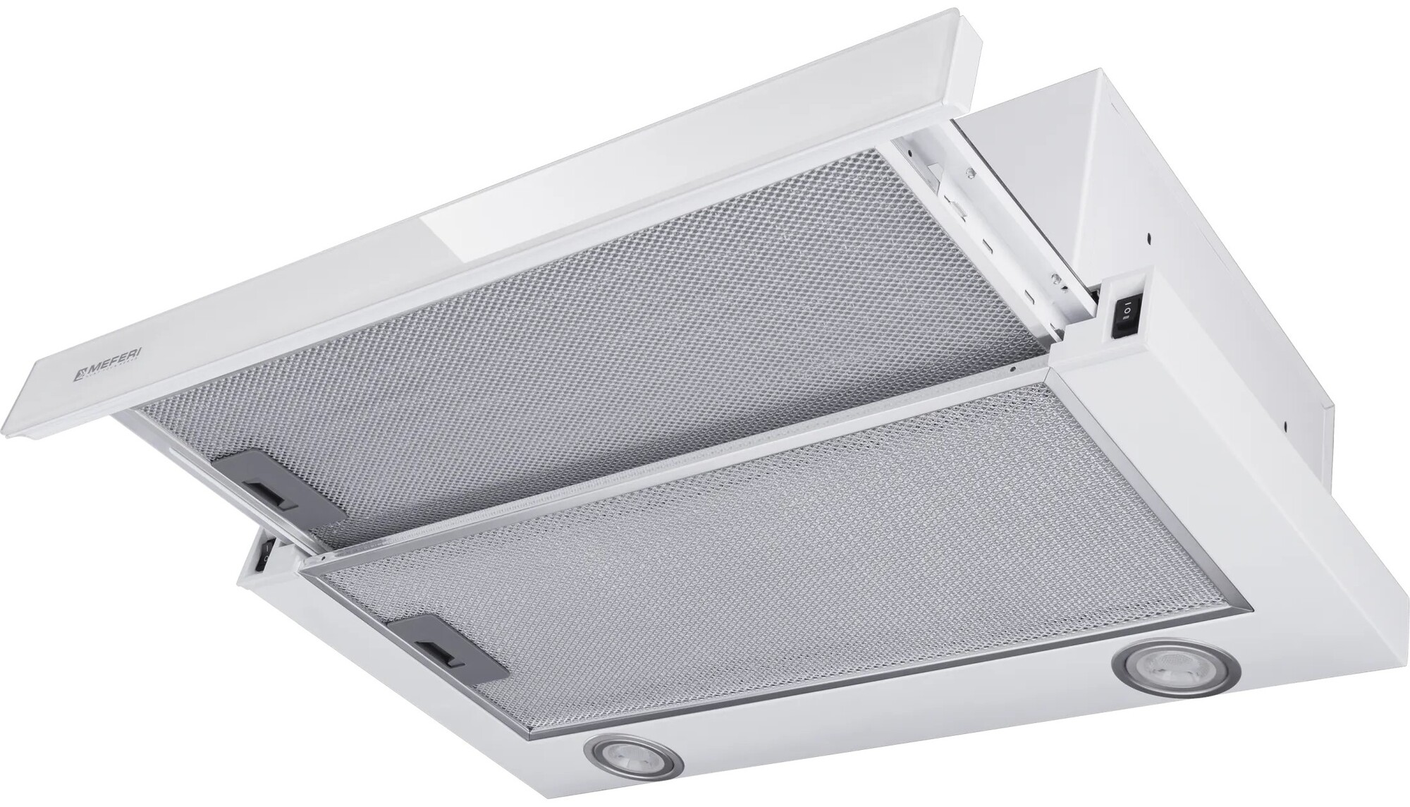 9168672 Вытяжка телескопическая Meferi SLIDEBOX60WH GLASS ULTRA белый/белый STDN-0017073 - Вид №6