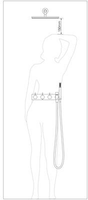 VOLA Настенная лейка душа с фиксированной струей sun-id-1421422 - Вид №4