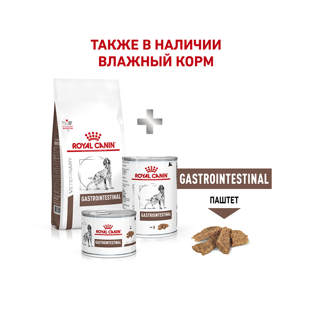 ПР0053519 Корм для собак Vet Diet Gastro Intestinal GI25 при нарушениях пищеварения сух. 15кг ROYAL CANIN  - Вид №7