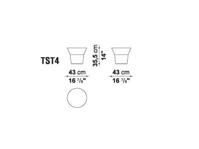 Круглый садовый столик из Cristalplant® B&B Italia Outdoor ARCH-00113076 - Вид №3
