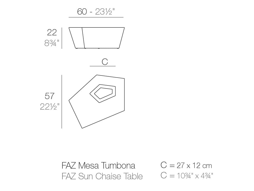 Садовый стол из полиэтилена Vondom Faz ARCH-00071213 - Вид №3