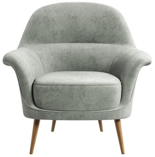 Mytto Мягкое бархатное кресло с подлокотниками Iconic sun-id-1349995 - Вид №1