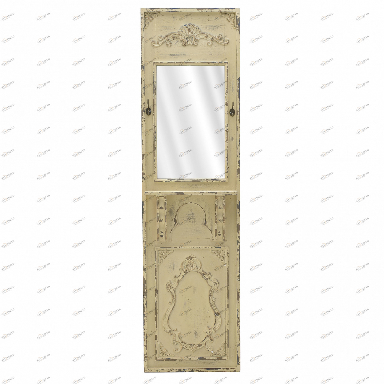 Зеркало-дверь настенное бежевое с крючками Arzamas TO4ROOMS ARZAMAS 00-3893595 Бежевый 