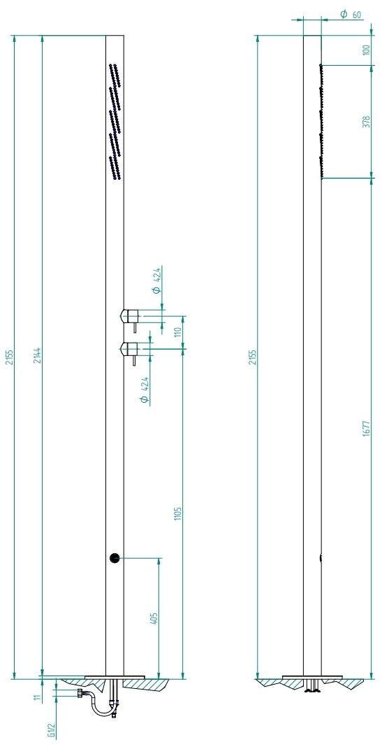 ZAZZERI Летний душ из нержавеющей стали Z316 sun-id-1449765 - Вид №1